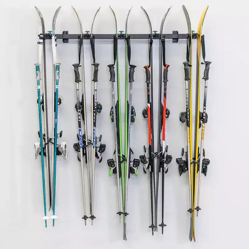 Teal Triangle Premium G-Ski | Adjustable Wall Storage System | Holds 5 Pairs of Skis