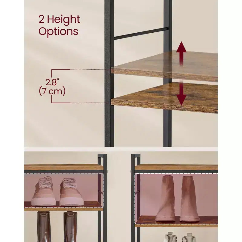 Multifunctional Hall Tree with Coat Rack and Shoe Bench - Entryway Furniture Set with 12 Hooks and 4-Tier Shoe Rack