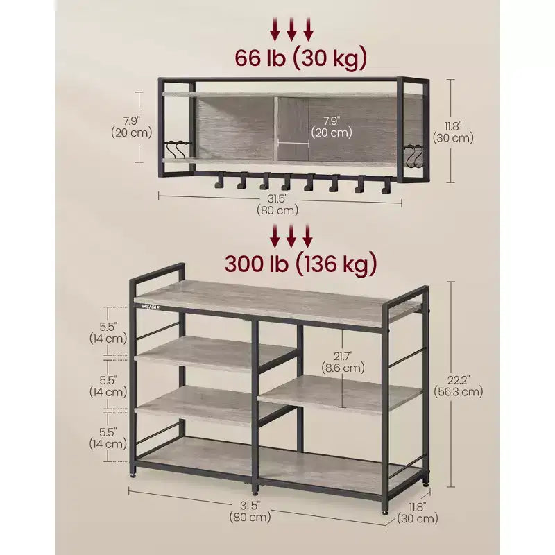Multifunctional Hall Tree with Coat Rack and Shoe Bench - Entryway Furniture Set with 12 Hooks and 4-Tier Shoe Rack