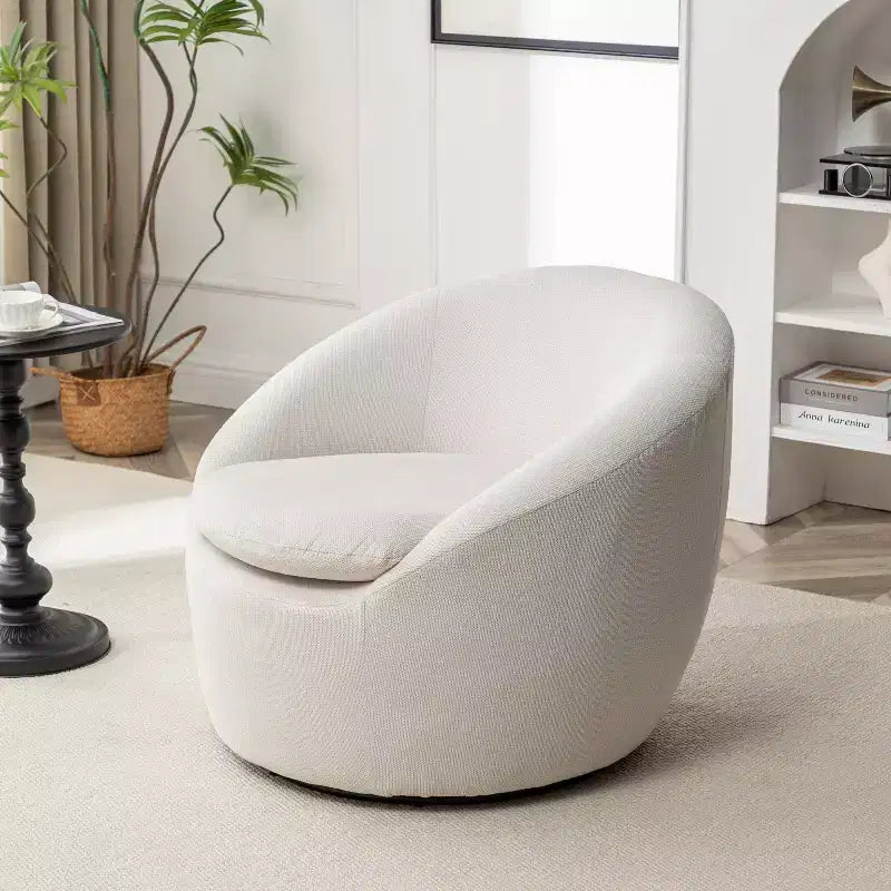 Roundhill Furniture Winnie Modern Barrel Chair, 360 Swivel