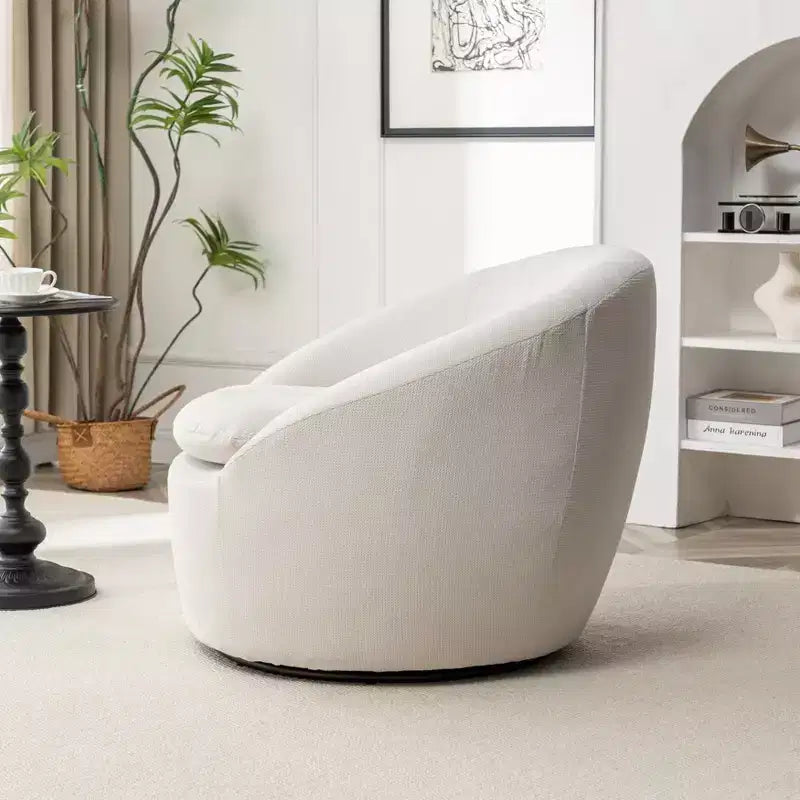 Roundhill Furniture Winnie Modern Barrel Chair, 360 Swivel