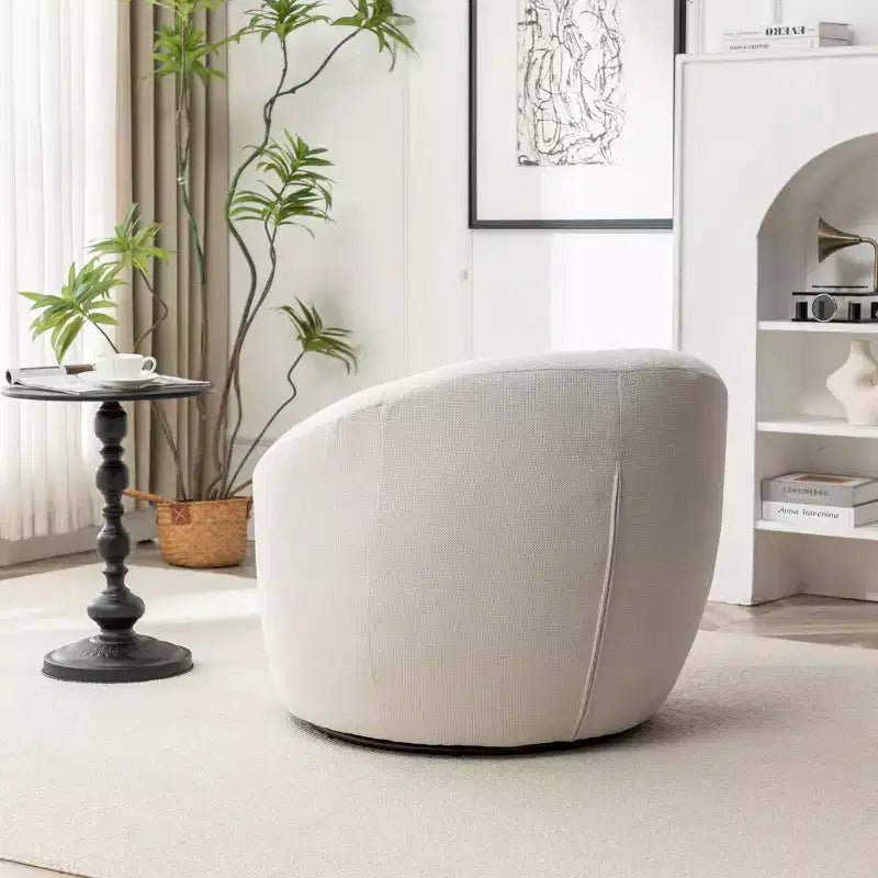 Roundhill Furniture Winnie Modern Barrel Chair, 360 Swivel