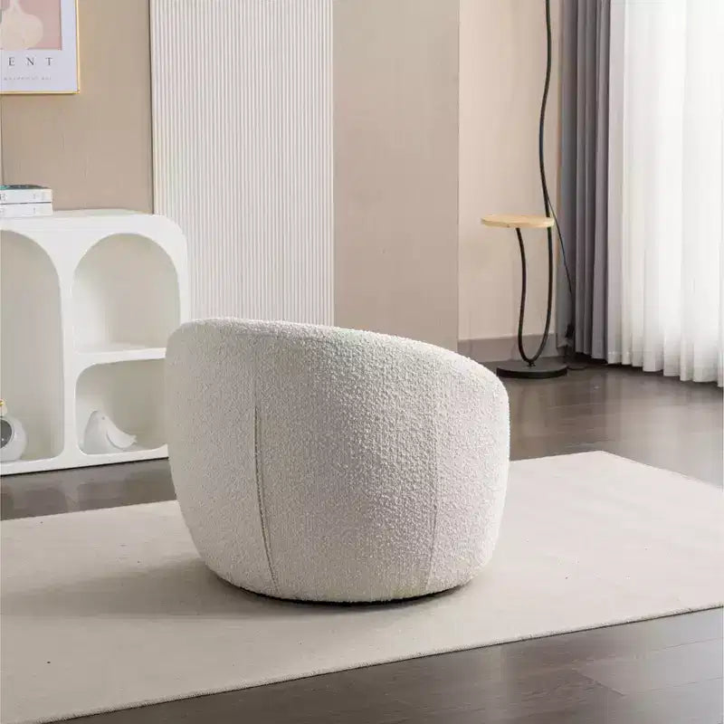 Roundhill Furniture Winnie Modern Barrel Chair, 360 Swivel
