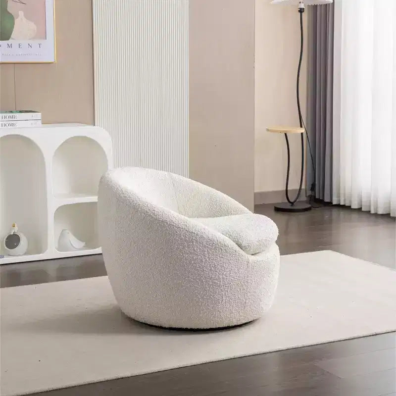 Roundhill Furniture Winnie Modern Barrel Chair, 360 Swivel