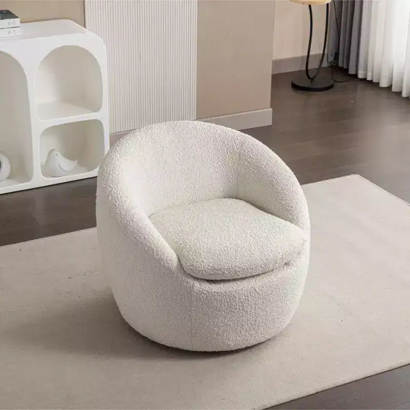 Roundhill Furniture Winnie Modern Barrel Chair, 360 Swivel