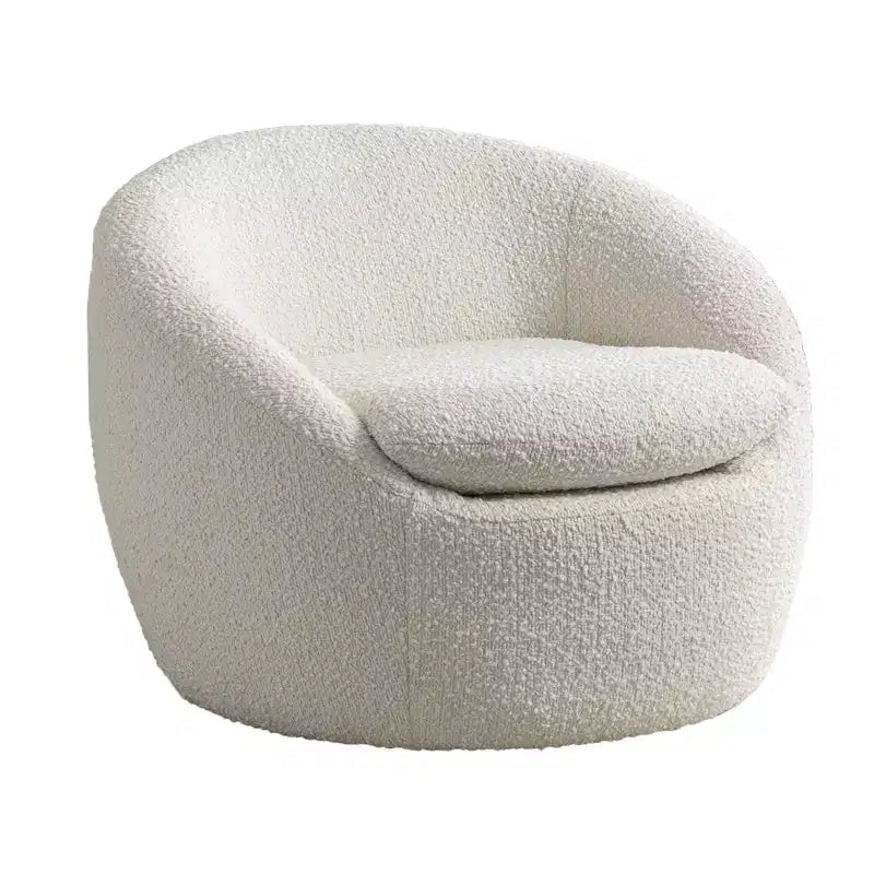 Roundhill Furniture Winnie Modern Barrel Chair, 360 Swivel