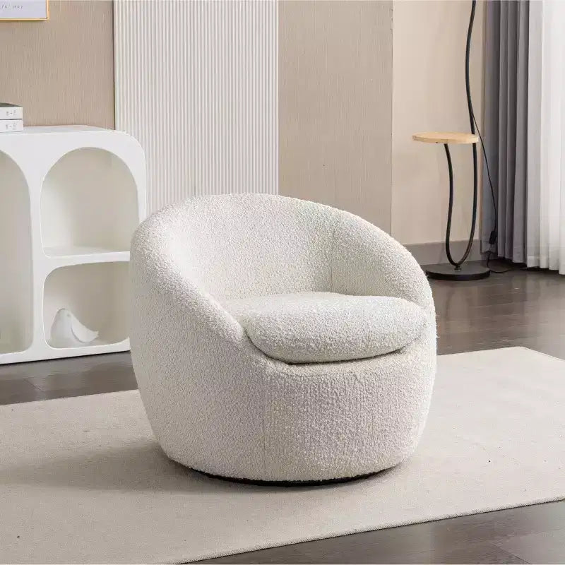 Roundhill Furniture Winnie Modern Barrel Chair, 360 Swivel