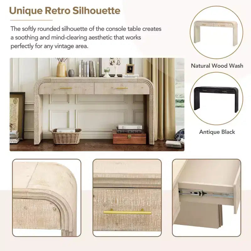 Whisen Retro Style Sideboard, Storage Cabinet, Versatile Cupboard Buffet with Gold Handles and Adjustable Shelves