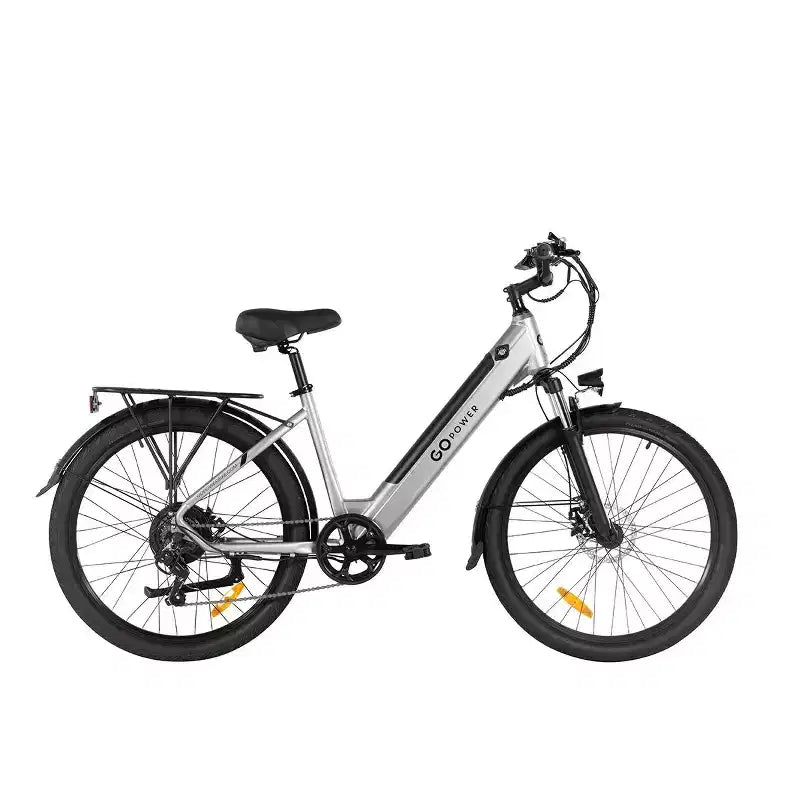 Vélo électrique GoPowerBike GoVelo pour adultes, moteur 500 W, batterie amovible, pneus 26 pouces, vitesse maximale 32 km/h, autonomie de plus de 80 km