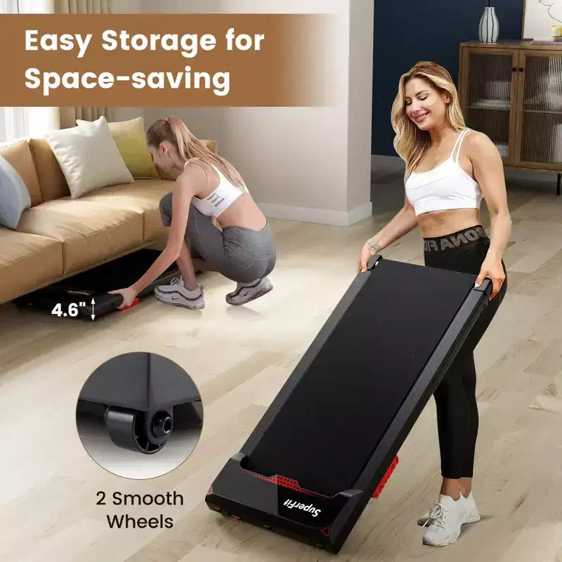 Costway Walking Pad 2.5HP Under Desk Treadmill with Remote Control APP-Enabled for Home
