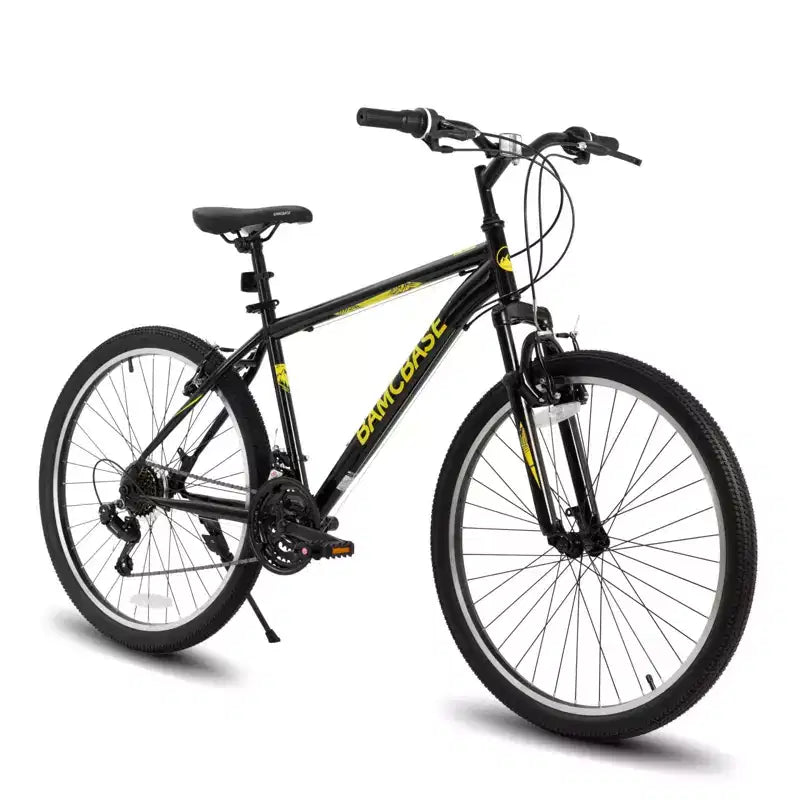 VTT BAMCBASE Agave, VTT Homme Femme 21 Vitesses, Cadre Acier Haute Résistance, Freins V-Brake, Vélo Semi-Rigide pour Adultes
