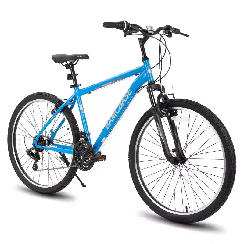 VTT BAMCBASE Agave, VTT Homme Femme 21 Vitesses, Cadre Acier Haute Résistance, Freins V-Brake, Vélo Semi-Rigide pour Adultes