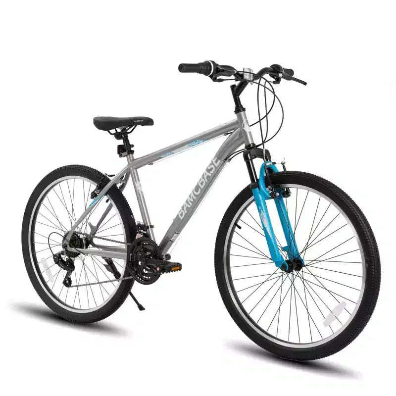 VTT BAMCBASE Agave, VTT Homme Femme 21 Vitesses, Cadre Acier Haute Résistance, Freins V-Brake, Vélo Semi-Rigide pour Adultes