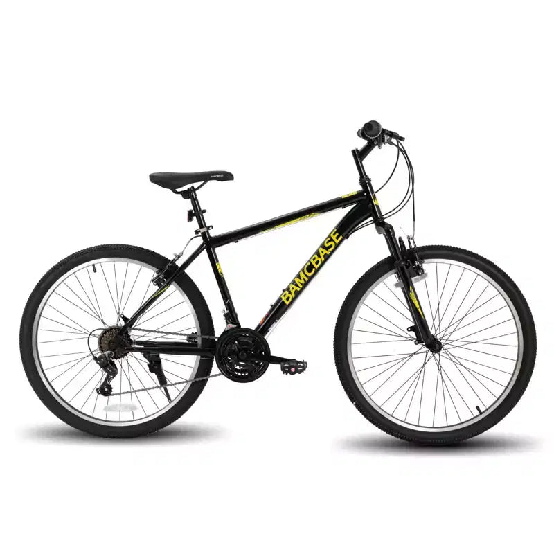 BAMCBASE Agave Mountain Bike, Mens Womens MTB with 21 Speeds, High-Tensile Steel Frame, V Brake, Hardtail Bicycle for Adults
