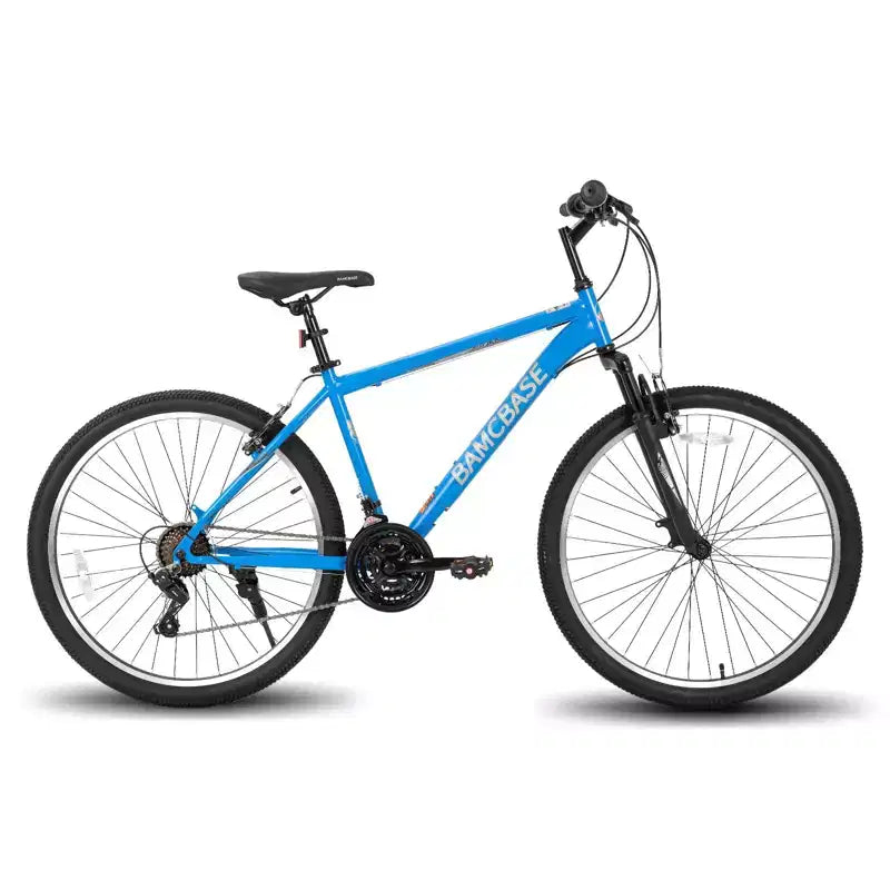 VTT BAMCBASE Agave, VTT Homme Femme 21 Vitesses, Cadre Acier Haute Résistance, Freins V-Brake, Vélo Semi-Rigide pour Adultes