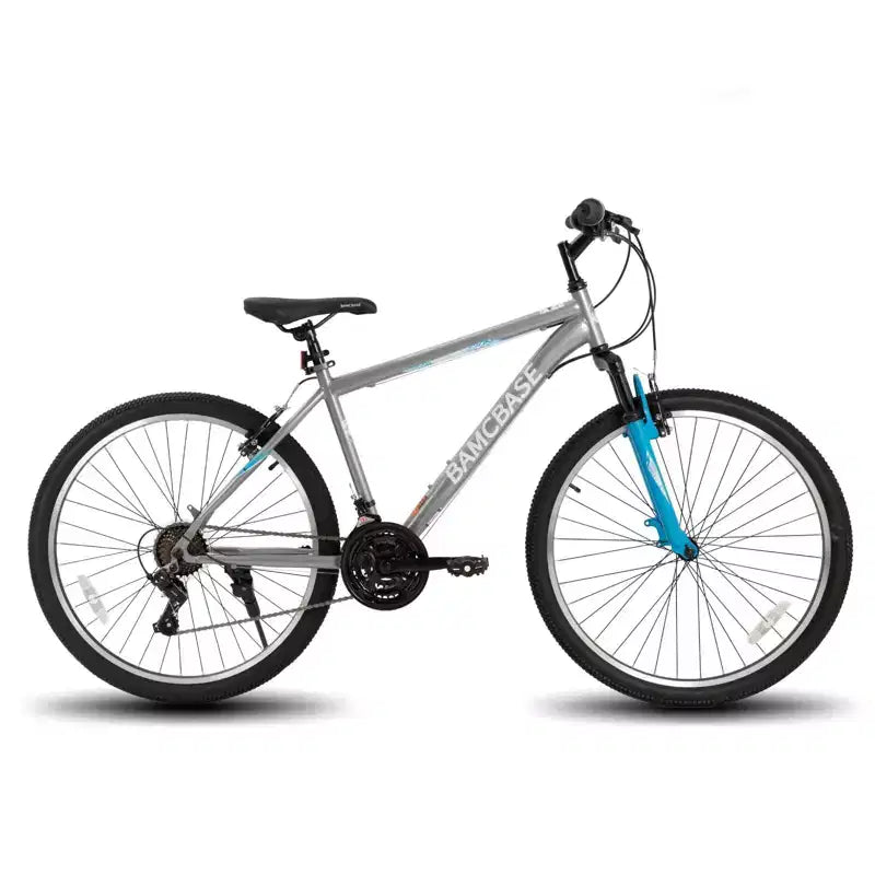 VTT BAMCBASE Agave, VTT Homme Femme 21 Vitesses, Cadre Acier Haute Résistance, Freins V-Brake, Vélo Semi-Rigide pour Adultes