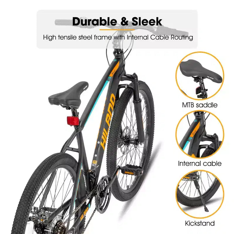 HILAND Ridge 26 Inch 27.5 Inch Mens Mountain Bike, 21 Speed
