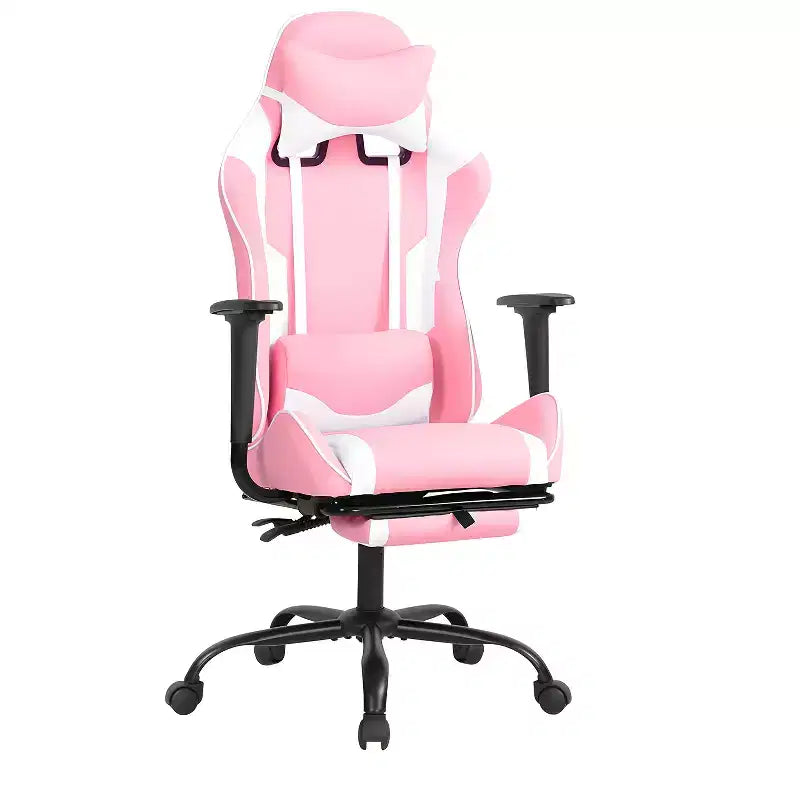 BestMassage Gaming Chair Computer Gamer Chair with Lumbar Support and Footrest Rolling Swivel Design Office Chair for Home Office and Gaming