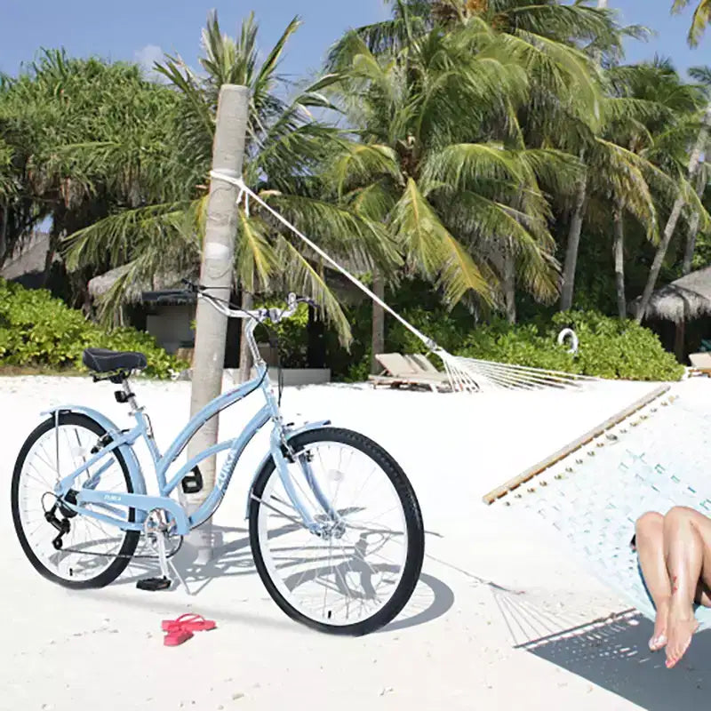 Vélo Cruiser 26 Pouces, 7 Vitesses Couleurs Multiples Vélo de Plage Homme Femme avec Freins V Avant et Arrière