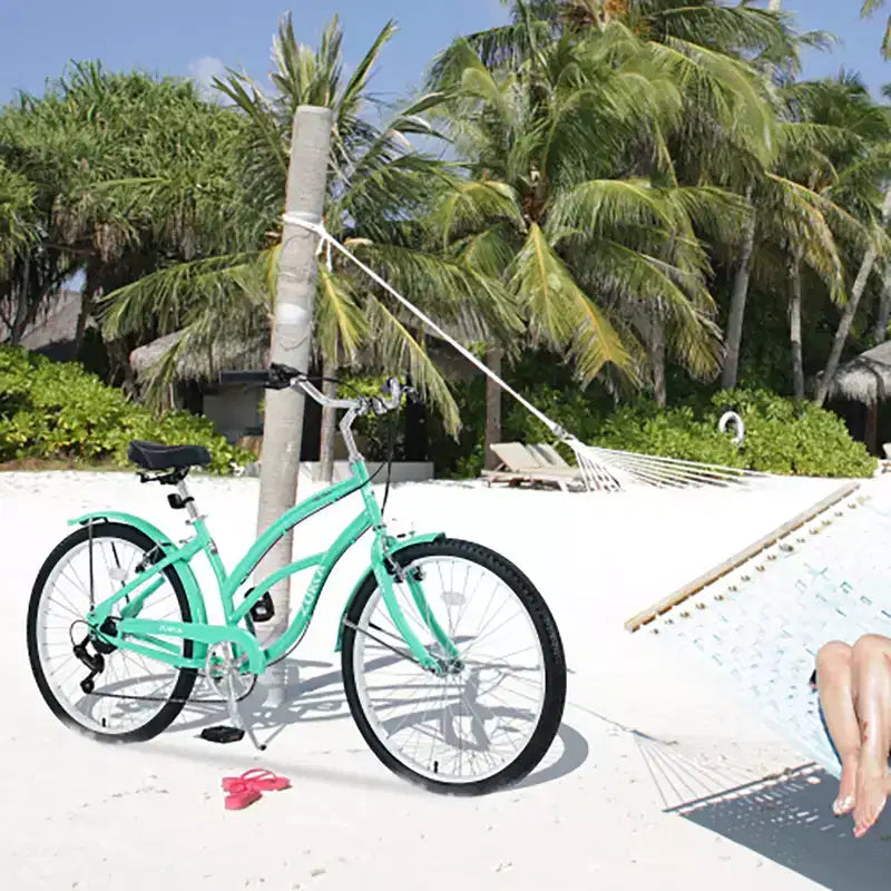 Vélo Cruiser 26 Pouces, 7 Vitesses Couleurs Multiples Vélo de Plage Homme Femme avec Freins V Avant et Arrière