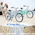 Vélo Cruiser 26 Pouces, 7 Vitesses Couleurs Multiples Vélo de Plage Homme Femme avec Freins V Avant et Arrière