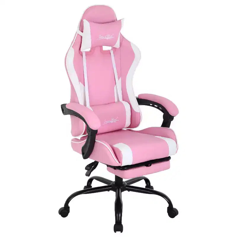 FDW Gaming Chair Racing Desk Chair with Footrest Lumbar Support Headrest Armrest Task Rolling Swivel Adjustable PC Gamer Chair