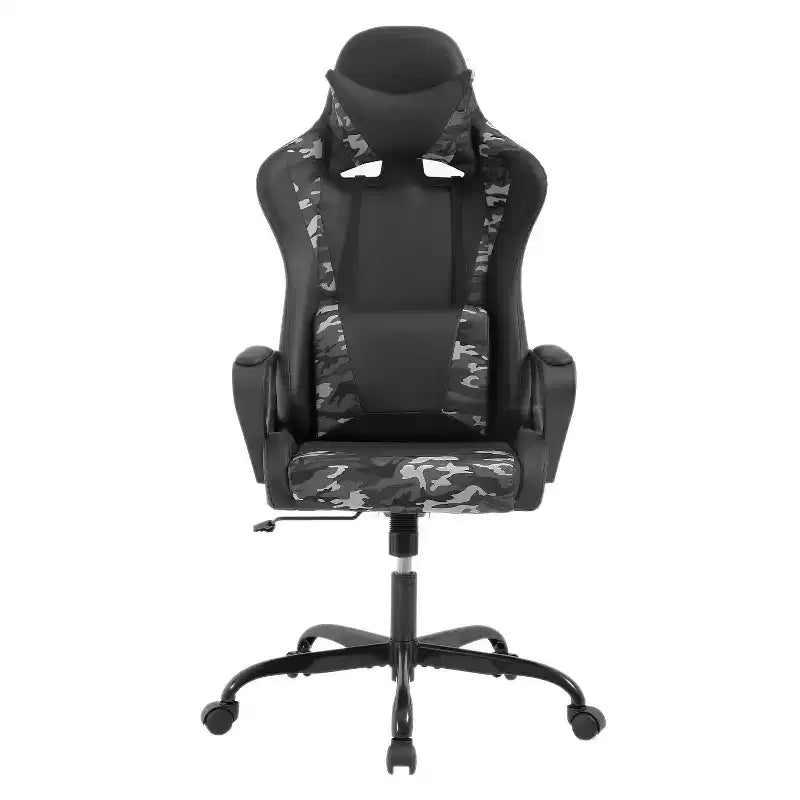 Chaise de bureau de jeu BestMassage Chaise de bureau Chaise d'ordinateur avec accoudoirs Support lombaire pivotant à 360° Chaise de direction pour adultes