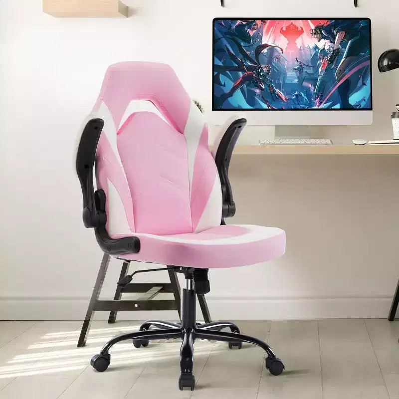 JIONJOY Ultimate Gaming Chair: Ergonomic, PU Leather, Executive Desk Chair with Flip-up Armrests