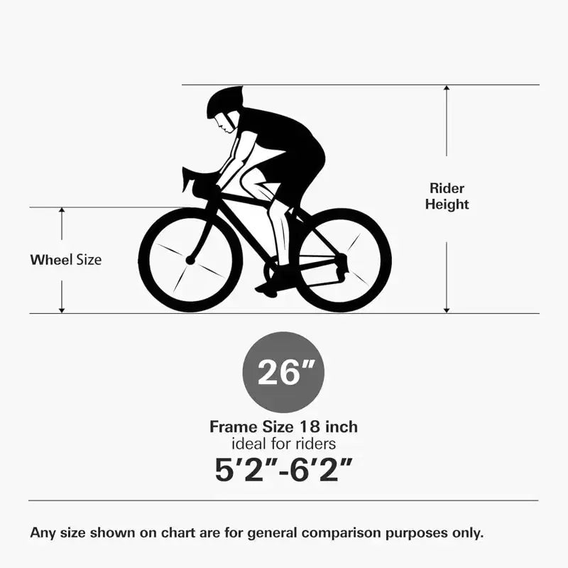 hykolity 26 27.5 Wheel Mountain Bike, 18 Speed MTB Bicycle with Full Suspension, Adjustable Saddle for Outdoor Cycling Men Women