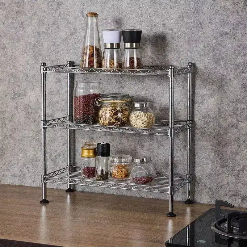 Karl Home | Étagère de cuisine à trois niveaux en fil métallique