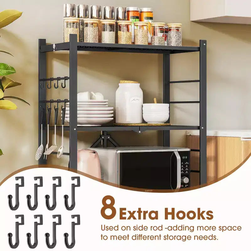 SUGIFT Foldable Storage Shelves with Wheels Heavy Duty Metal Rack 4 Tier or 5 Tier Rolling Organizer for Garage Kitchen Office No Assembly