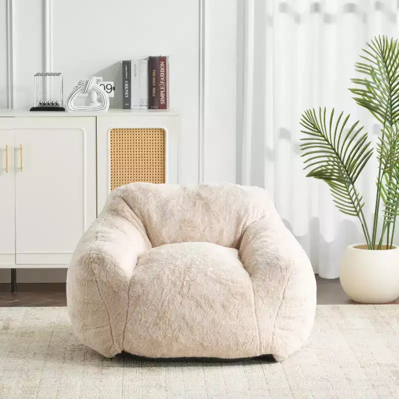 Christopher Knight Home Maegan Indoor Modern Cozy Faux Fur Bean Bag with Backrest