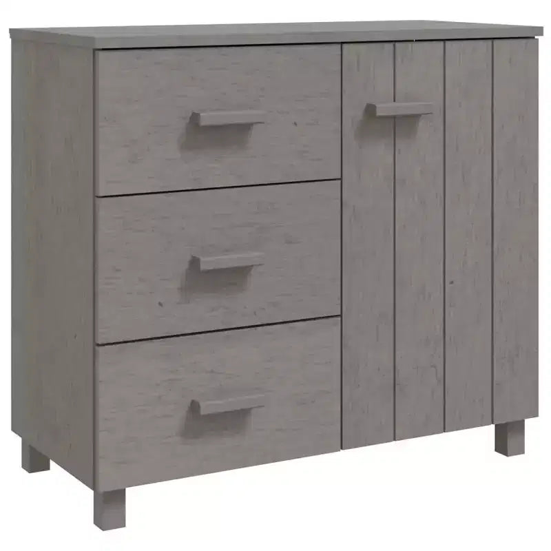 vidaXL Sideboard Buffet Cabinet with Storage for Kitchen HAMAR Solid Pinewood - Light Gray