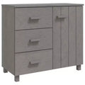 vidaXL Sideboard Buffet Cabinet with Storage for Kitchen HAMAR Solid Pinewood - Light Gray