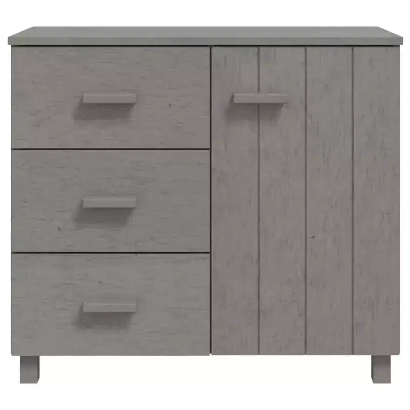 vidaXL Sideboard Buffet Cabinet with Storage for Kitchen HAMAR Solid Pinewood - Light Gray