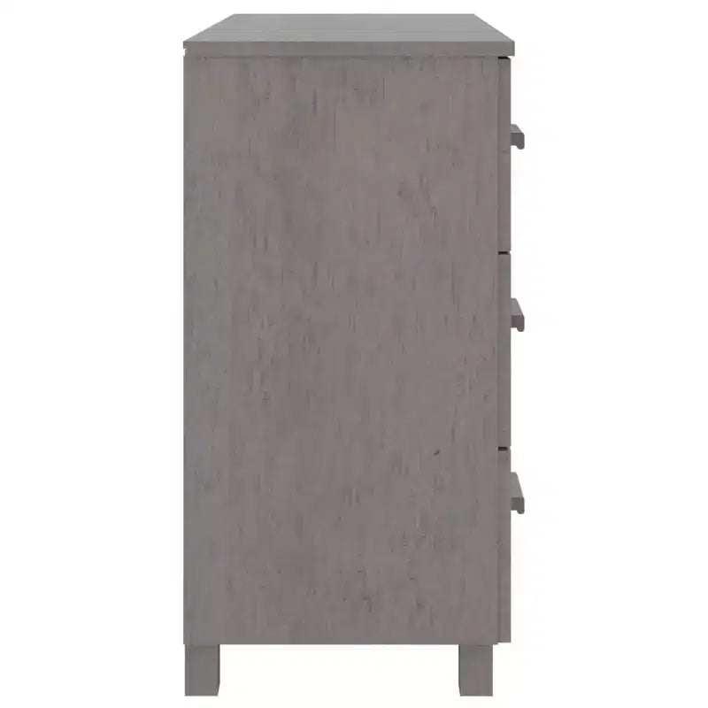 vidaXL Sideboard Buffet Cabinet with Storage for Kitchen HAMAR Solid Pinewood - Light Gray