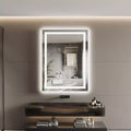 LED Bathroom Mirror  Dual Front/Back Lighting, Anti-Fog, Adjustable Brightness