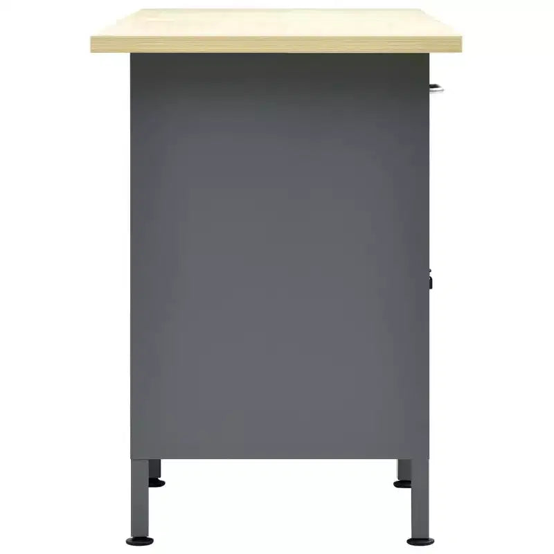 vidaXL Workbench Black 63x23.6x33.5 Steel