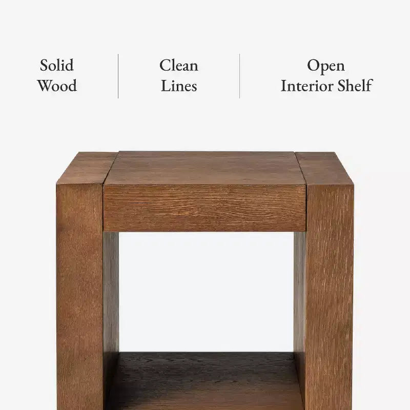 Maven Lane Artemis Contemporary Wooden Side Table