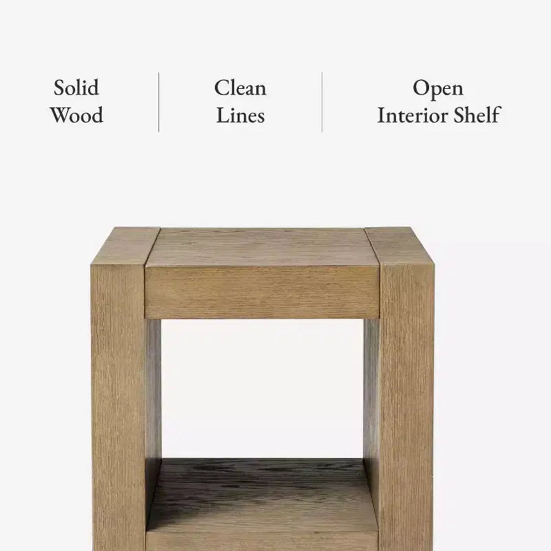 Maven Lane Artemis Contemporary Wooden Side Table