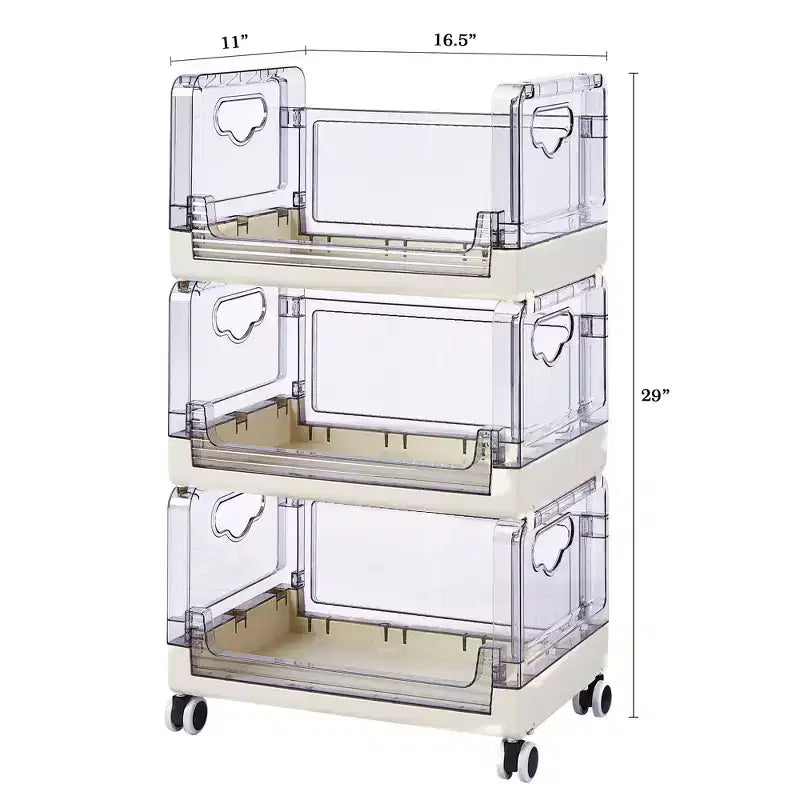 VECELO 3-Tier Small Bookshelf, Storage Organizer, Industrial Shelving Unit for Office or Living Room, Brown
