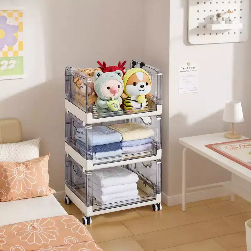 VECELO 3-Tier Small Bookshelf, Storage Organizer, Industrial Shelving Unit for Office or Living Room, Brown