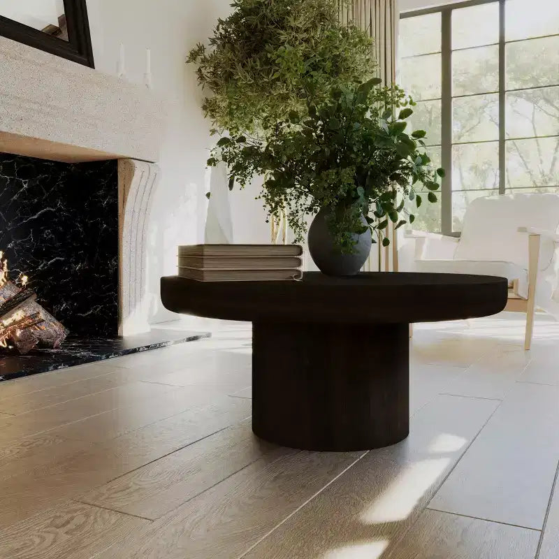 Maven Lane Owen Wooden Round Coffee Table 36