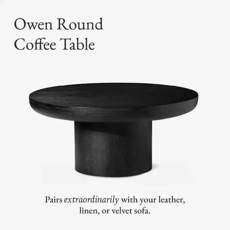 Maven Lane Owen Wooden Round Coffee Table 36