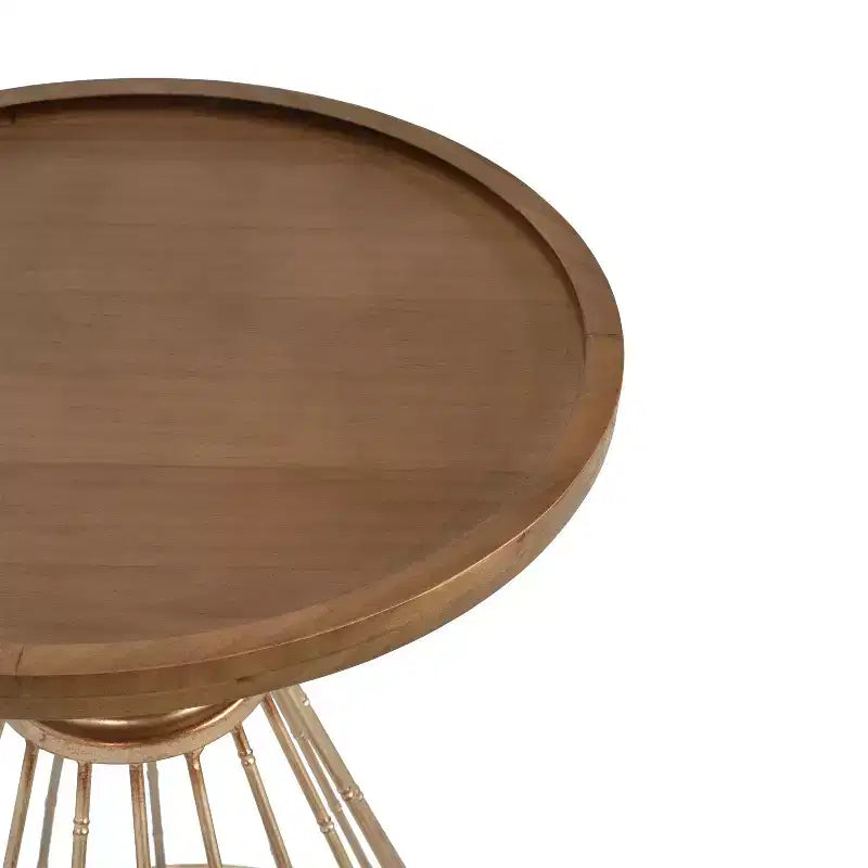 Table d'appoint rétro Angelo en pin et fer avec base creuse de Christopher Knight Home