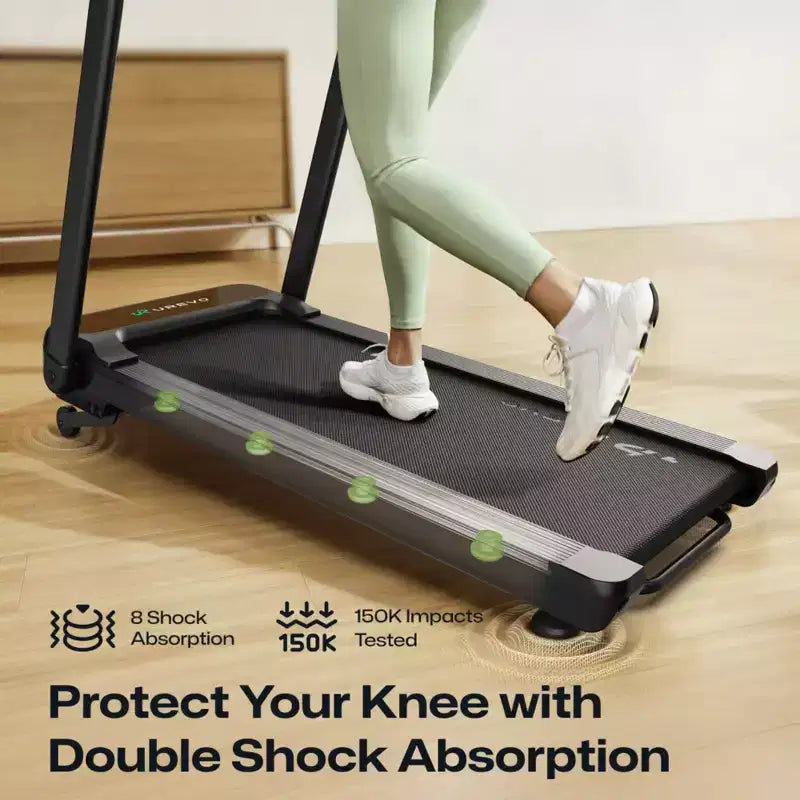 Tapis de course UREVO Foldi 3S avec bureau | Réglable, pliable, intelligent