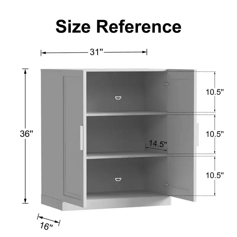 [36 pouces | Double porte améliorée] Armoire de rangement noire moderne (portes vitrées + double usage pour salon/chambre)