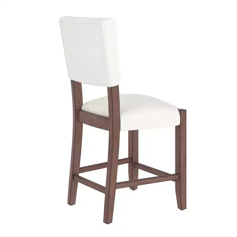 5 PCS Bar Height Dining Set with 4 Upholstered Bar Stool&Faux Marble Table, Counter Height Dining Set Bistro Dining Set, Mid-century Modern-ModernLuxe