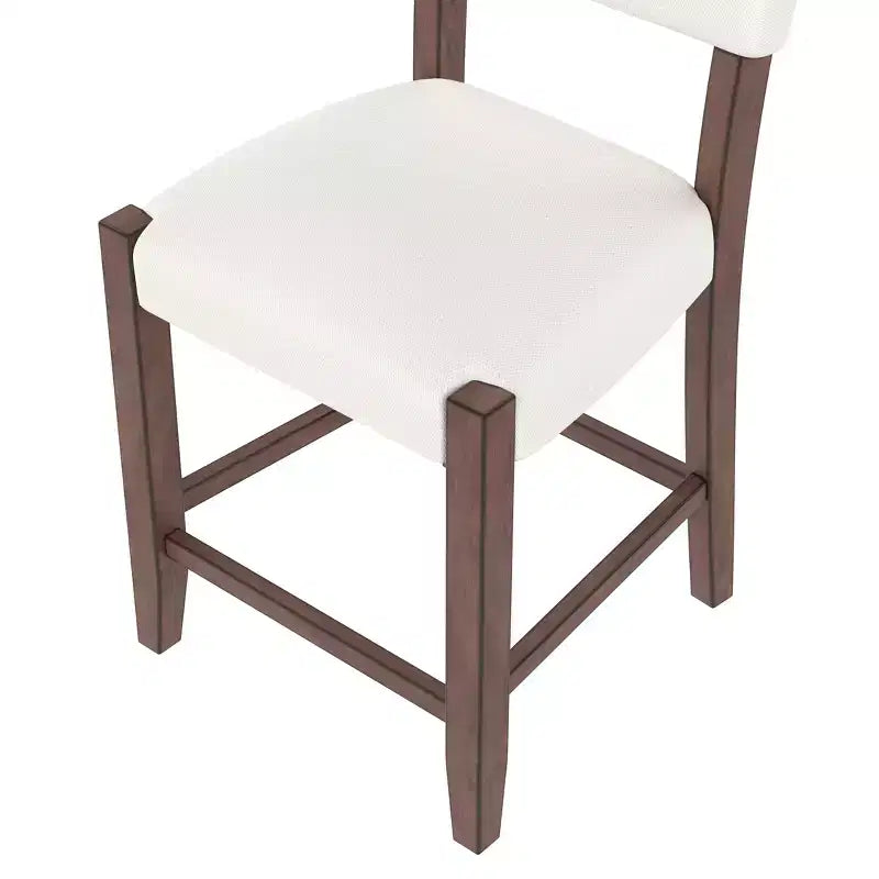 5 PCS Bar Height Dining Set with 4 Upholstered Bar Stool&Faux Marble Table, Counter Height Dining Set Bistro Dining Set, Mid-century Modern-ModernLuxe