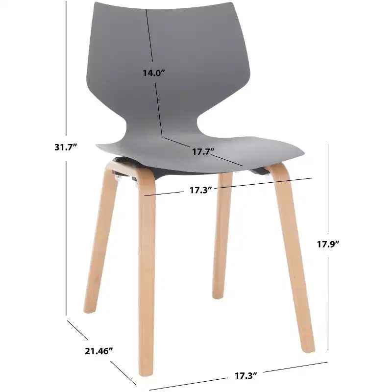 Darnel Molded Plastic Dining Chair (Set of 2) - SFV6903 - Safavieh Couture